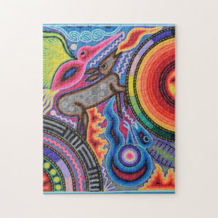 Quebra-cabeça Viagem tribal maia mexicano de Boho da arte de