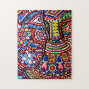 Quebra-cabeça Viagem tribal maia mexicano de Boho da arte de