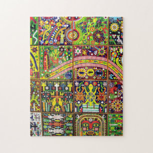 Quebra-cabeça Viagem tribal maia mexicano de Boho da arte de