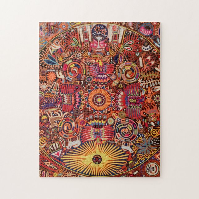 Quebra-cabeça Viagem tribal maia mexicano de Boho da arte de (Vertical)
