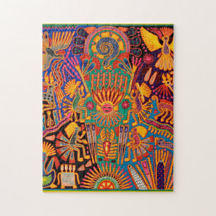 Quebra-cabeça Viagem tribal maia mexicano de Boho da arte de