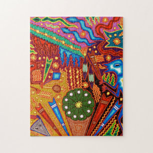 Quebra-cabeça Viagem tribal maia mexicano de Boho da arte de