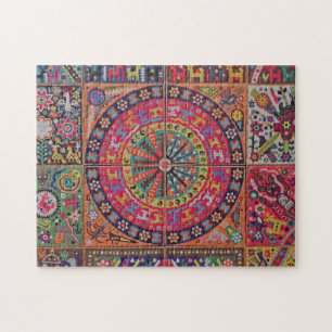 Quebra-cabeça Viagem tribal maia mexicano de Boho da arte de