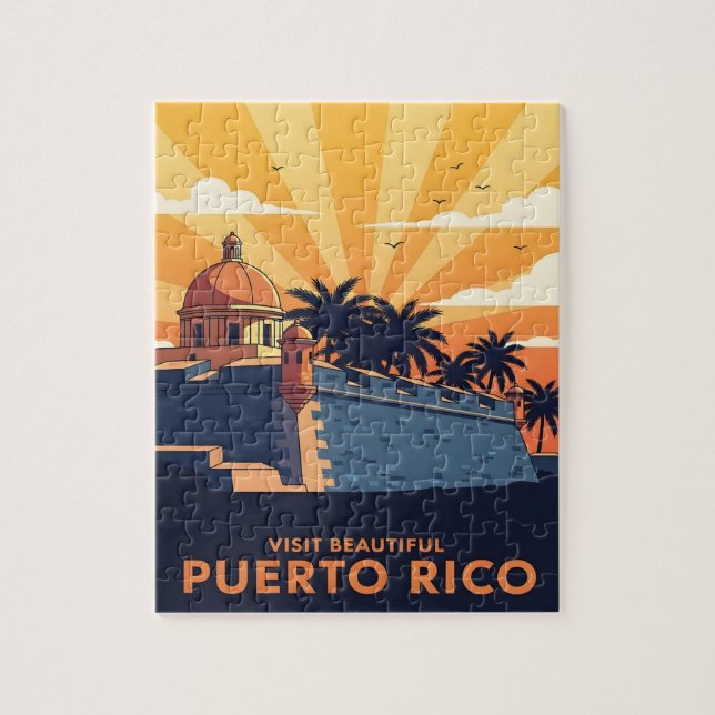 Quebra-cabeça Viagens antigas em Porto Rico (Vertical)