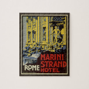 Quebra-cabeça Viagens Antigas, Marini Strand Hotel, Roma, Itália