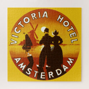 Quebra-cabeça Viagens Clássicas, Hotel Victoria, Amsterdã, Holan