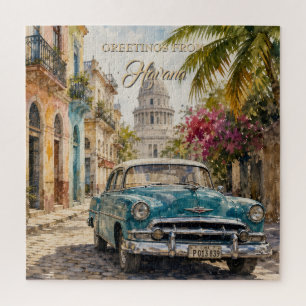 Quebra-cabeça Viagens Cuba Antiga - Saudações de Havana