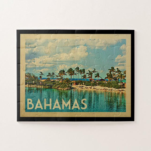 Quebra-cabeça Viagens vintage das Bahamas (Horizontal)