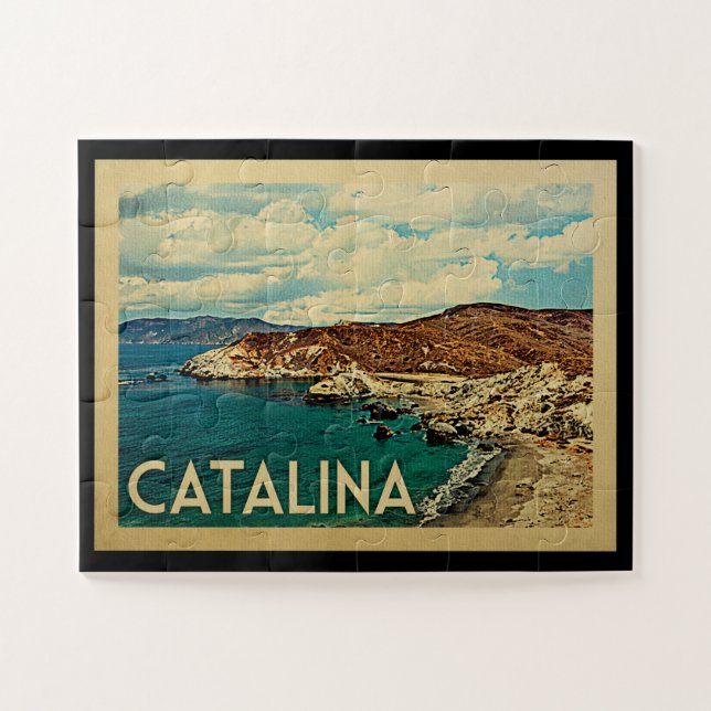 Quebra-cabeça Viagens vintage de Catalina Califórnia (Horizontal)