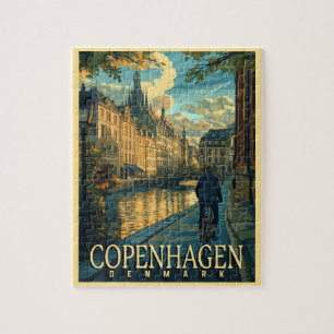 Quebra-cabeça Viagens vintage de Copenhaga