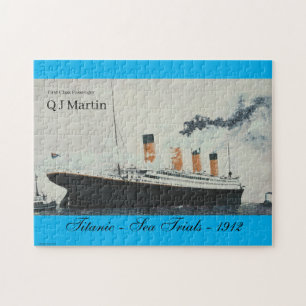 Quebra-cabeça Viagens vintage de ensaios no mar com Titanic Aqua