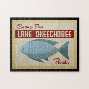 Quebra-cabeça Viagens vintage de Peixes do Lago Okeechobee