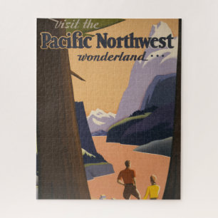 Quebra-cabeça Viagens vintage de Poster olhando para cima das mo