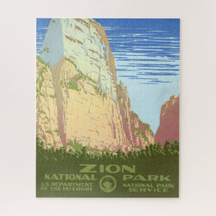 Quebra-cabeça Viagens vintage de Poster Para Zion National Park