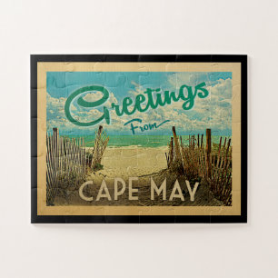 Quebra-cabeça Viagens vintage de praia de Cape May