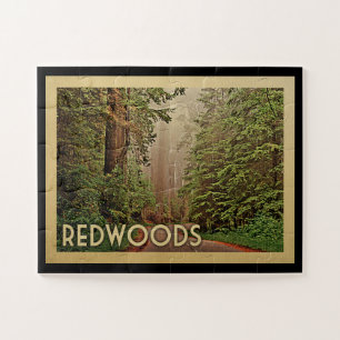 Quebra-cabeça Viagens vintage do Parque Nacional das Sequoias