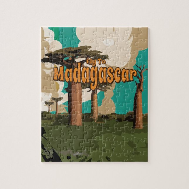 Quebra-cabeça Viagens vintage Madagascar (Vertical)
