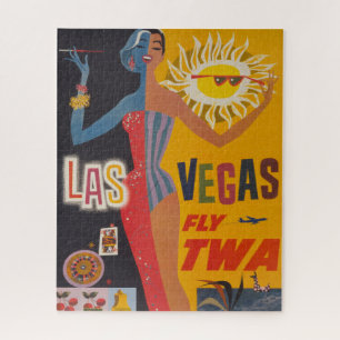 Quebra-cabeça Viagens vintage Para Voar Twa Para Las Vegas