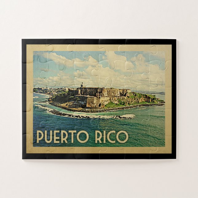 Quebra-cabeça Viagens vintage Porto Rico (Horizontal)