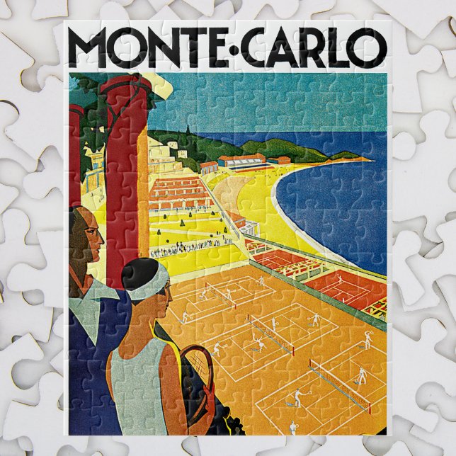 Quebra-cabeça Viagens vintage, Tênis, Esportes, Monte Carlo Môna (Criador carregado)