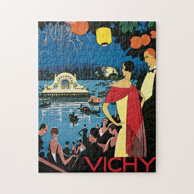 Quebra-cabeça Viagens vintage Vichy França (Vertical)
