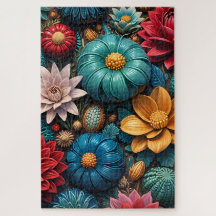Vibrante Jardim Floral Encantado Outonal