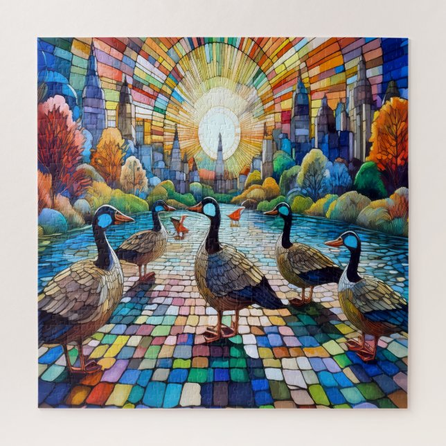 Quebra-cabeça Vibrante - Vidro Mantido (Vertical)