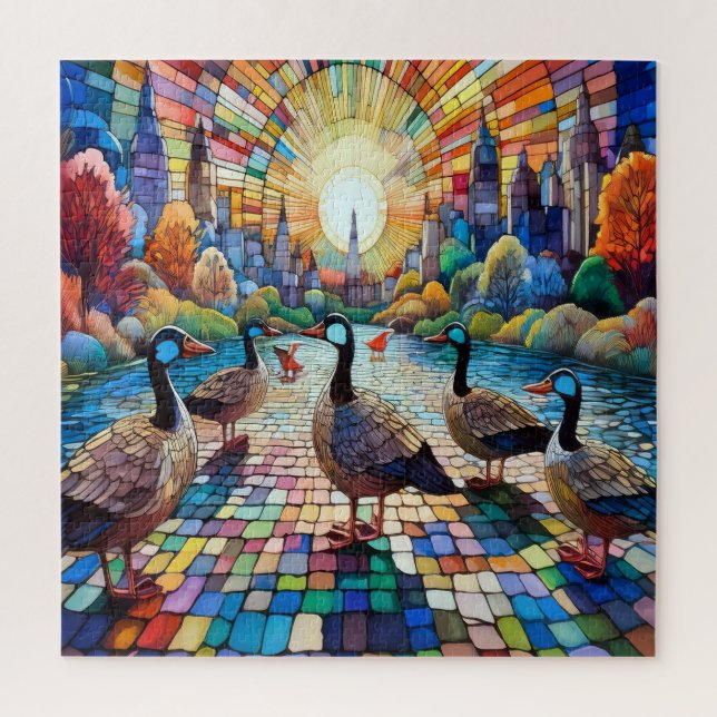 Quebra-cabeça Vibrante - Vidro Mantido (Vertical)