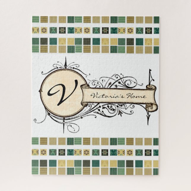 Quebra-cabeça Victorian Beige Green (Vertical)