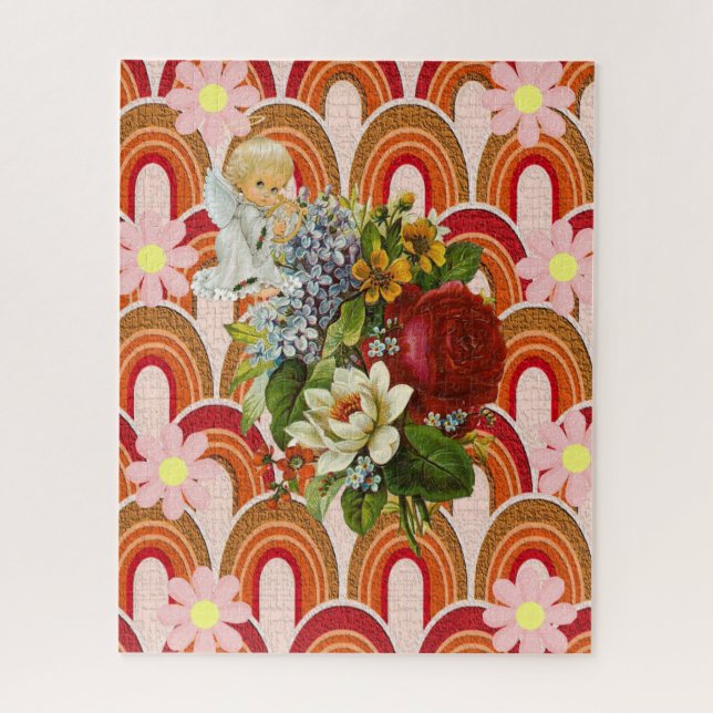 Quebra-cabeça Victorian Floral Angel (Vertical)