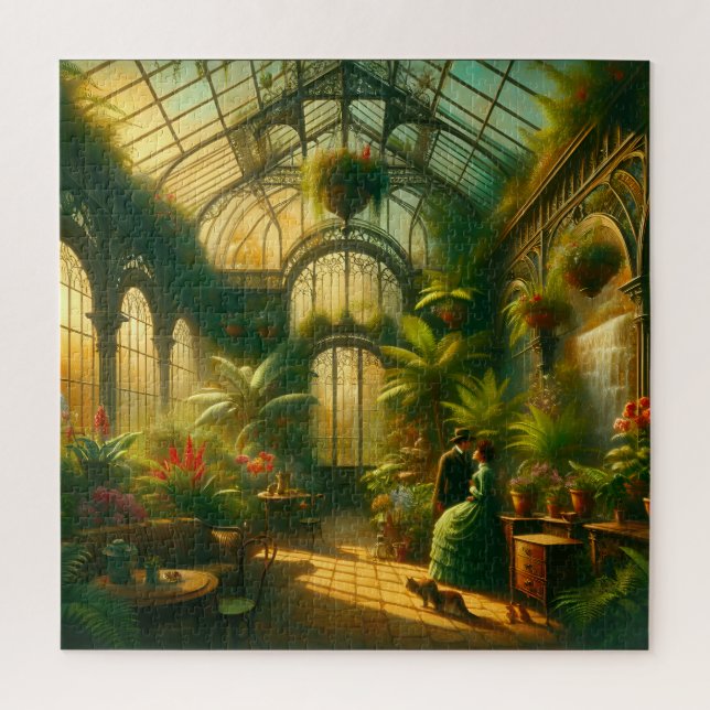 Quebra-cabeça Victorian Greenhouse Lovers Conservatory Garden (Vertical)