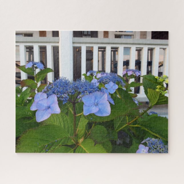 Quebra-cabeça Victorian Hydrangea e Porch - Vineyard de Martha (Horizontal)