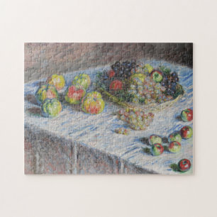 Quebra-cabeça Vida contínua com Maçãs e Uvas Monet Fine Art