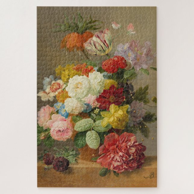 Quebra-cabeça Vida contínua com Rosas e peônias - Blogueiros A. (Vertical)