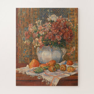 Quebra-cabeça Vida Estática com Flores e Peras Picadas, Renoir