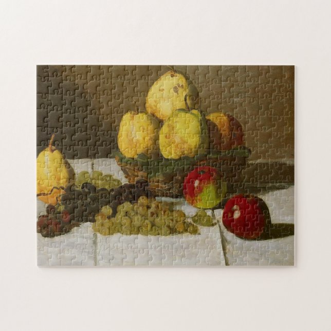 Quebra-cabeça Vida Estática com Ursos e Uvas Monet Fine Art (Horizontal)