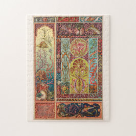 Quebra-cabeça Vida marinha submarina, art nouveau aquarium