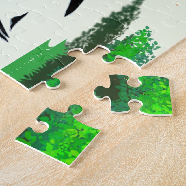 Quebra-cabeça Vida na Floresta primavera com Aves e Esquilo - Na (Lateral)