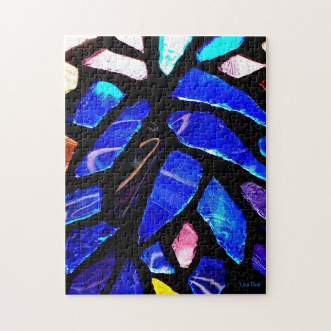 Quebra-cabeça 'Vidro Azul' (Vertical)