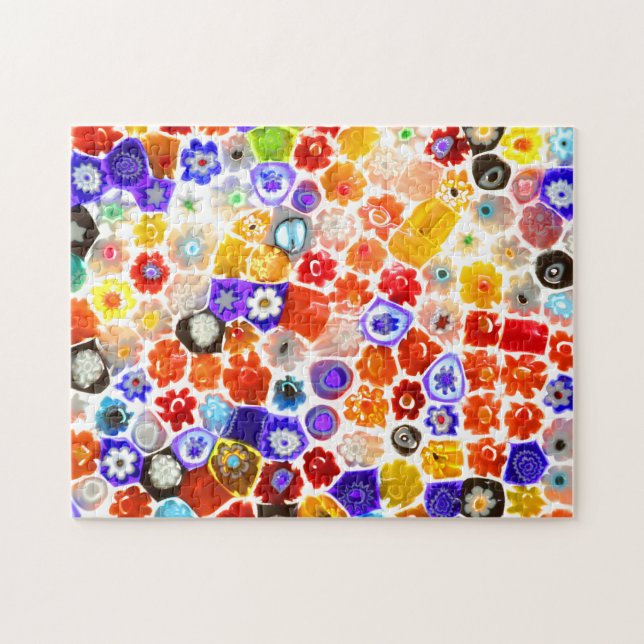 Quebra-cabeça VIDRO DE FLORA VENETIANO 11x14 POLEGADAS (Horizontal)