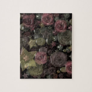 Quebra-cabeça Vidro, estrelas, flores, azulejo cerâmico