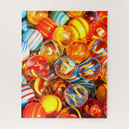 Quebra-cabeça Vidro tocando bolinhas coloridas