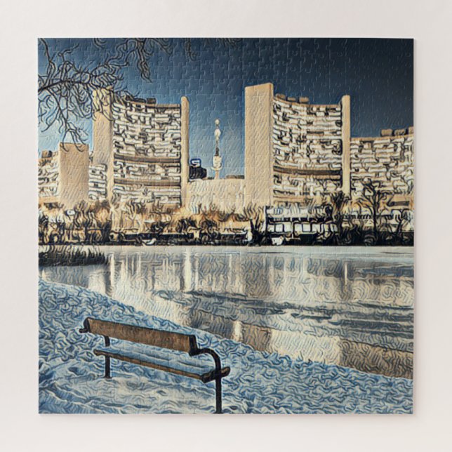 Quebra-cabeça Viena pintado 1 (Vertical)