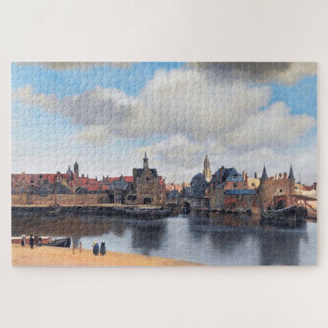 Quebra-cabeça View of Delft, Johannes Vermeer, 1659-1660 (Horizontal)