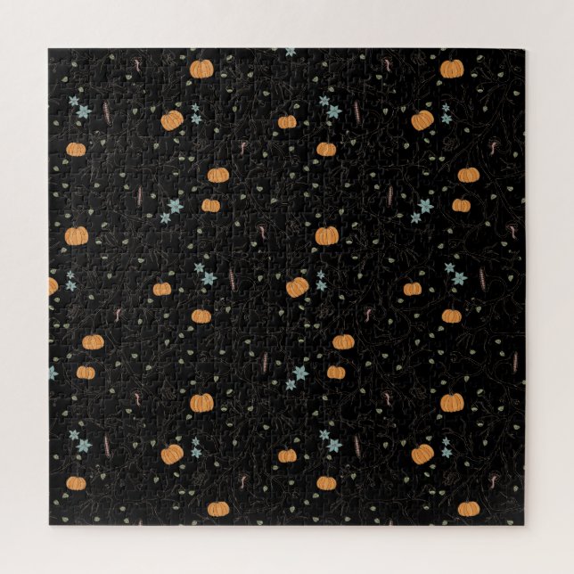 Quebra-cabeça Vigne effrayante pour Halloween Noir (Vertical)