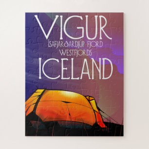 Quebra-cabeça Vigure Ísafjarðardjúp fjord em Westfjords Islândia