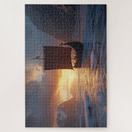 Quebra-cabeça Viking Longship Icy Fjord Jigsaw Puzzle