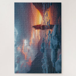 Quebra-cabeça Viking Longship Icy Fjord Jigsaw Puzzle