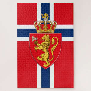 Quebra-cabeça Viking Nordic Norway flag/casaco de armas