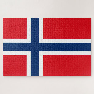 Quebra-cabeça Viking Nordic Norway flag/red/white/blue